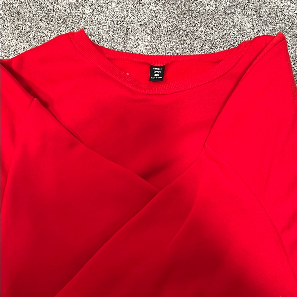 SHEIN Red Long Sleeve Top